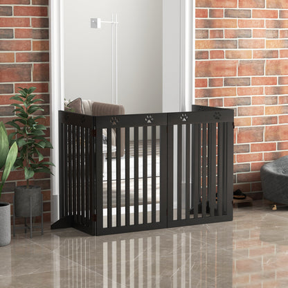 80" Extra Wide Freestanding Pet Gate with Support Feet, Black Houses, Kennels & Pens   at Gallery Canada