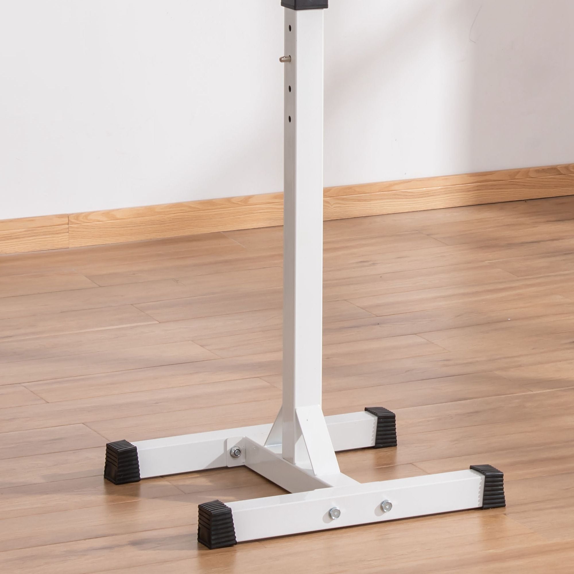 Adjustable Barbell Rack Stable Power Squat Stand Portable 2 Bars Barbell Holder Weight Rack, Black and White Power Towers at Gallery Canada