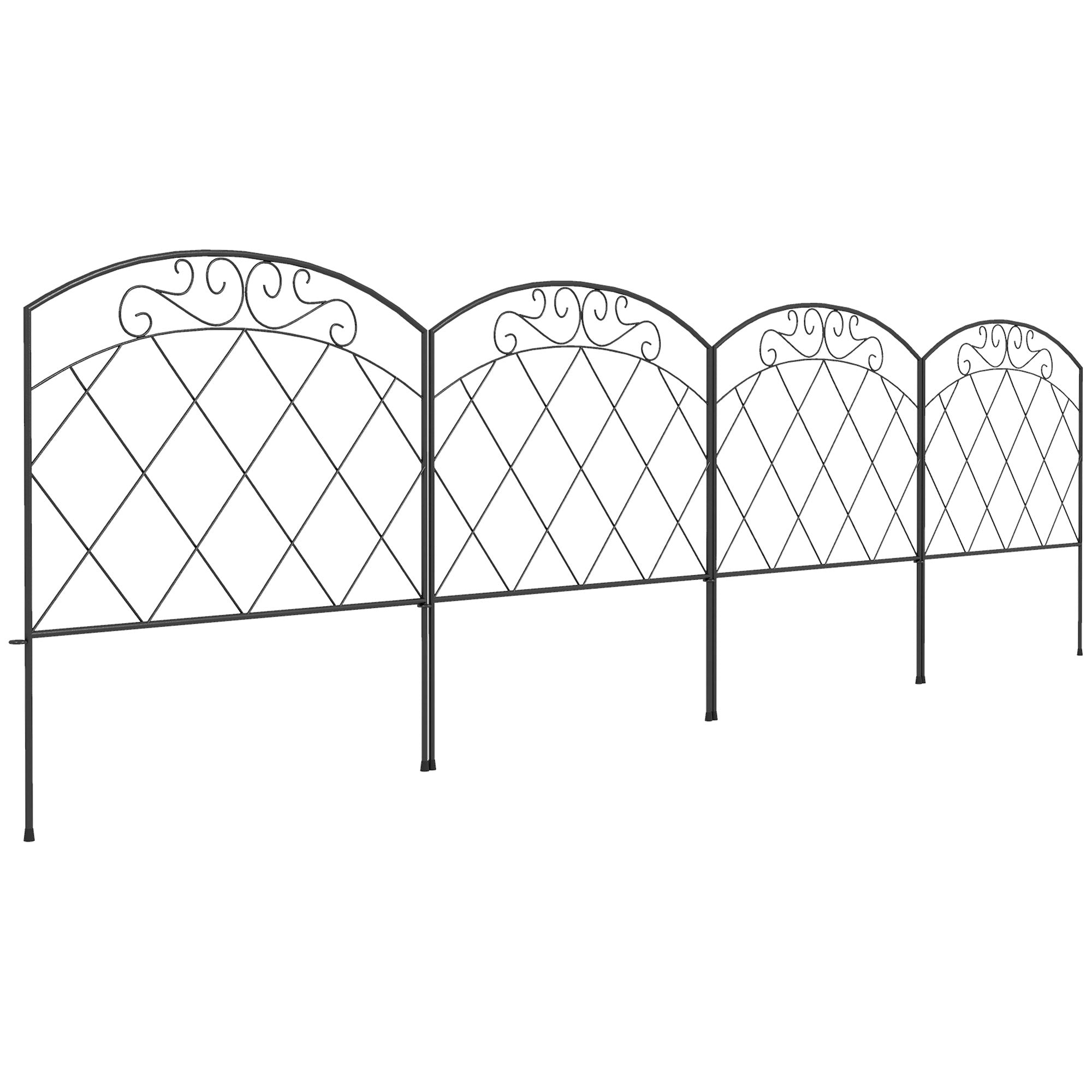 4 Pack Garden Fencing for Yard, Decorative Fence Panels as Animal Barrier and Flower Edging, Swirls Garden Fences at Gallery Canada