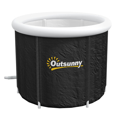 Cold Plunge Tub, Portable Ice Bath Cold Water Therapy Tub with Thermo Lid, for Athletes Recovery, Black Outdoor Swimming Pools & Hot Tubs Black  at Gallery Canada