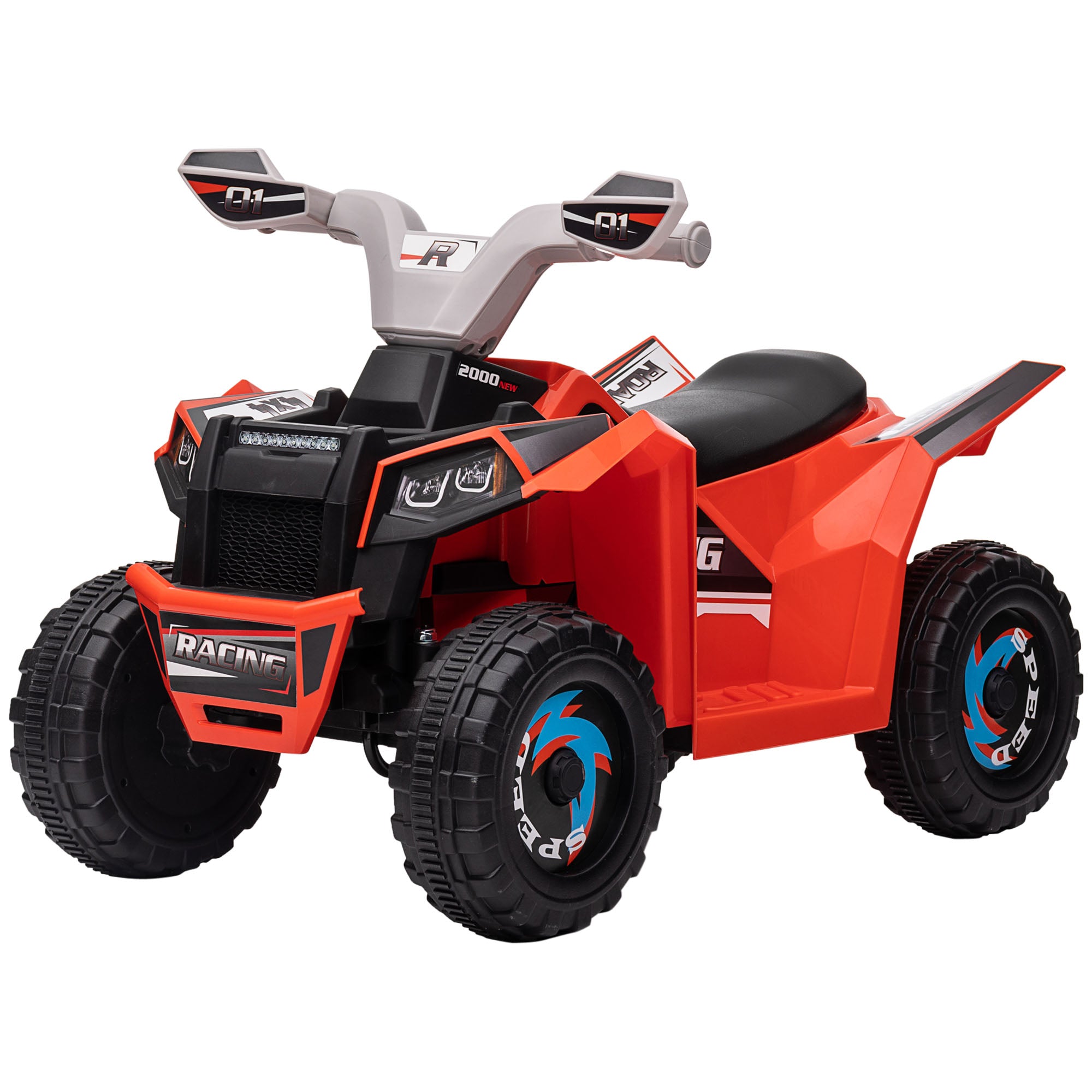 6V Quad Kids Electric Car with Wear-resistant Wheels, for Boys and Girls Aged 18-36 Months, Red Electric Toy Cars   at Gallery Canada