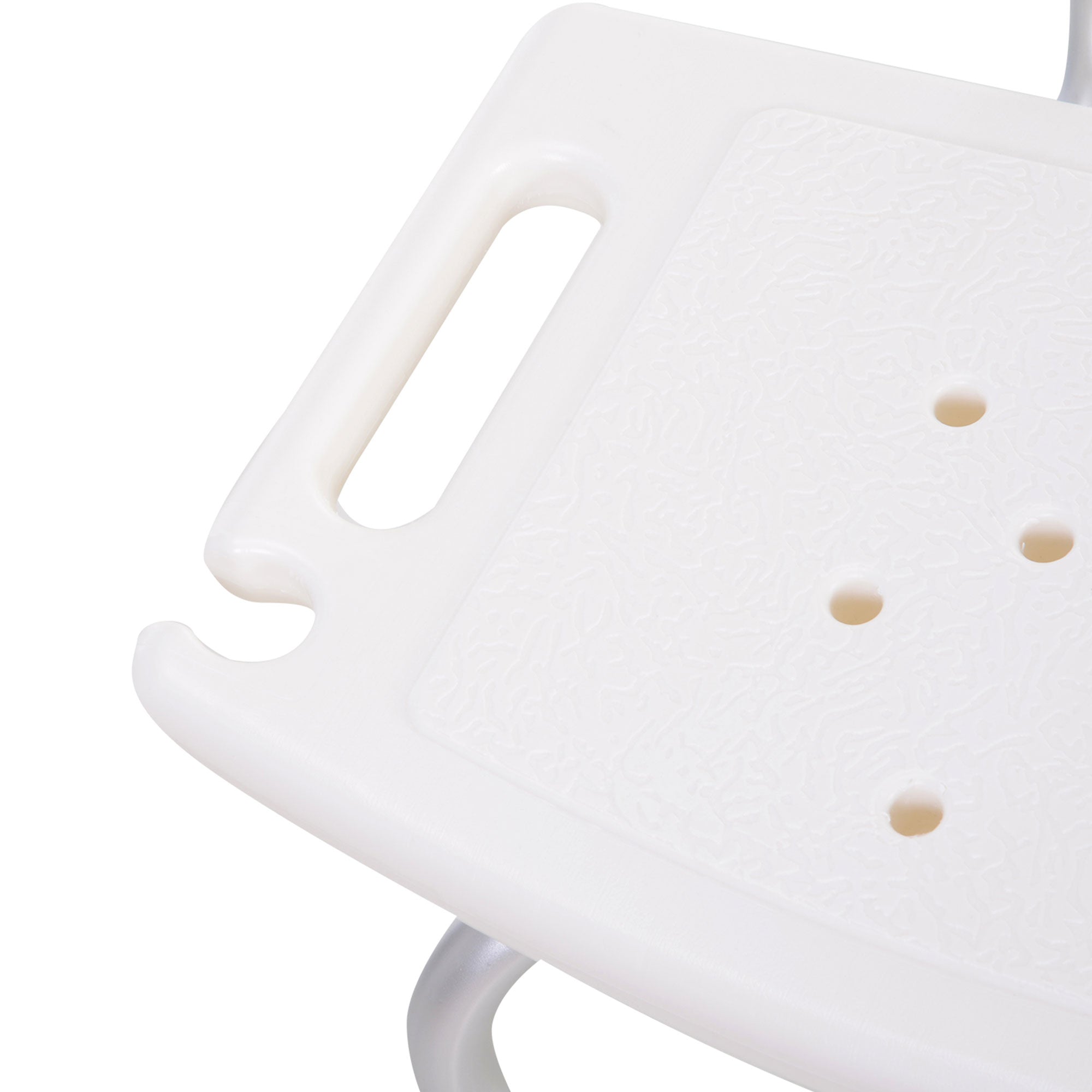 Bath Chair with Back, Adjustable Height Non-slip Shower Stool Bench Tool-Free Assembly Bathroom Aids, White Bath Chairs   at Gallery Canada