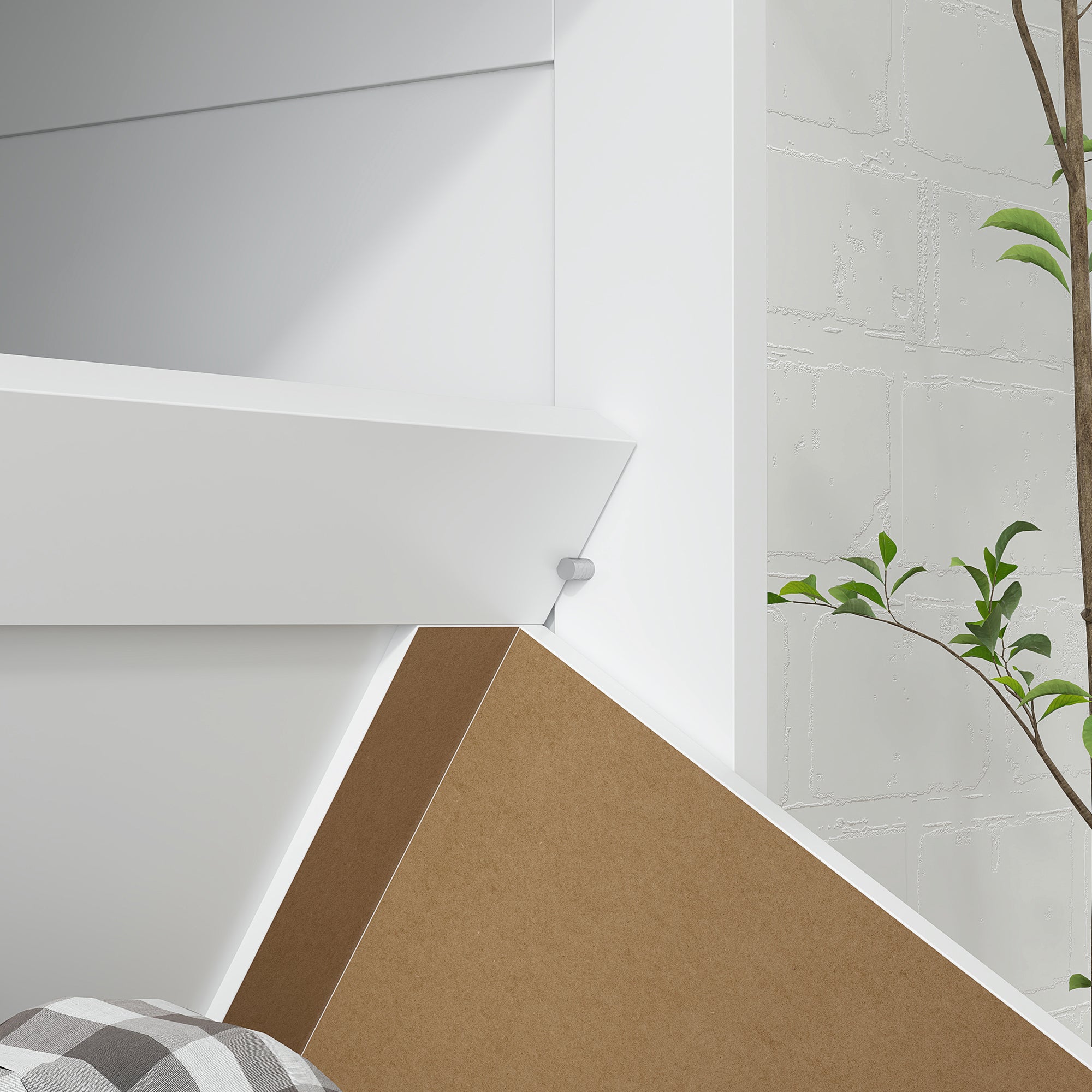 Tilt Out Laundry Cabinet, Laundry Basket Cabinet with 2 Baskets and 2 Louvered Doors, White Bathroom Cabinets at Gallery Canada
