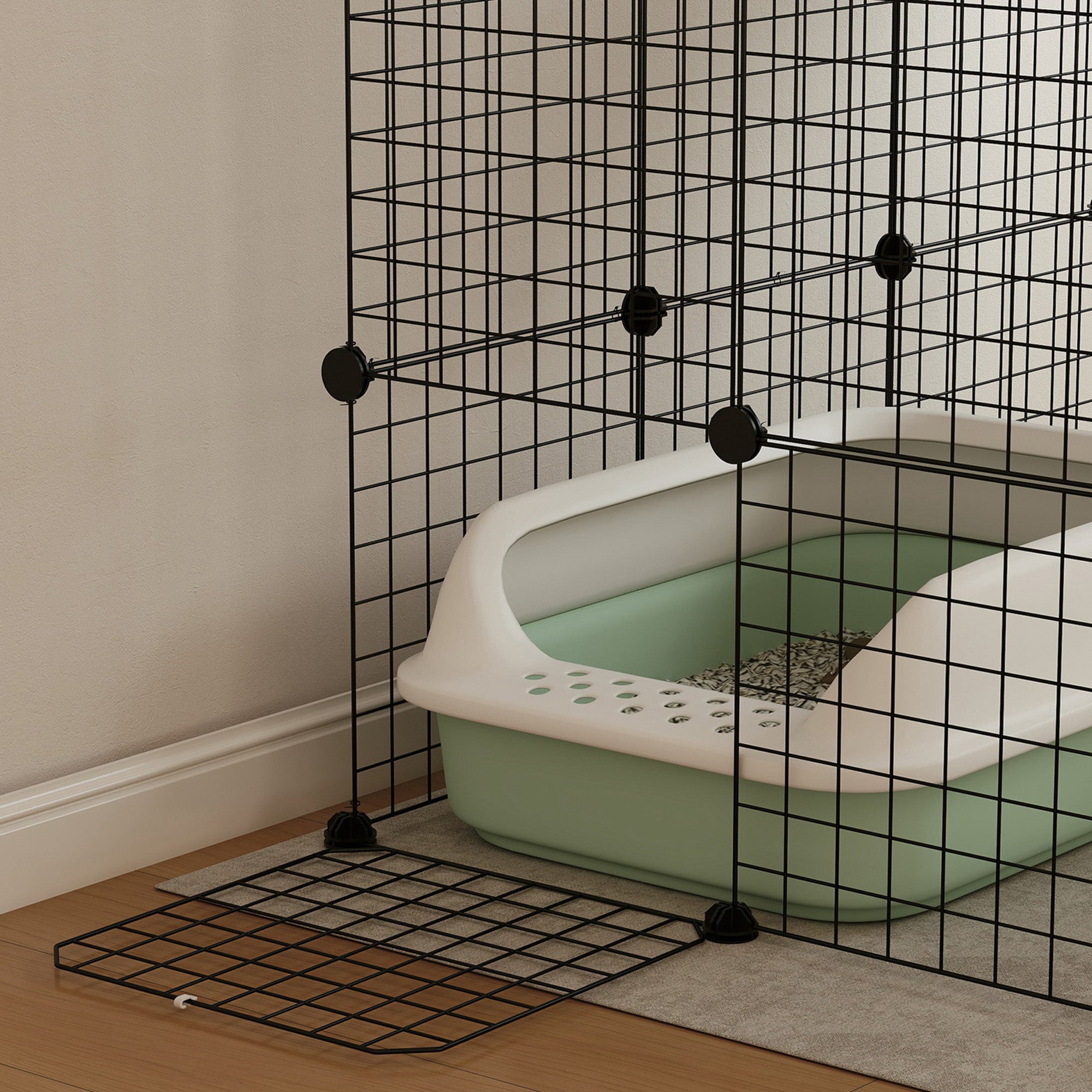 4-Tier DIY Large Cat Cage with Hammock, Platforms, Ramps, Accessories for 1-3 Cats, Indoor Use, Black Outdoor Cat Enclosures at Gallery Canada