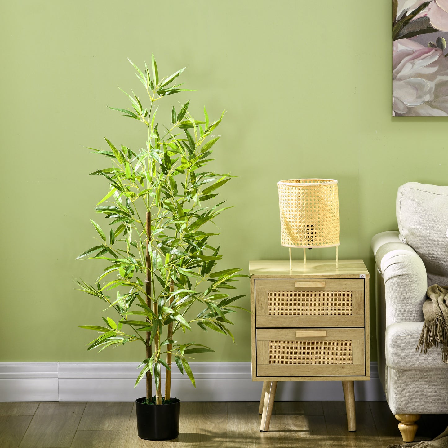 4ft Artificial Tree, Indoor Fake Bamboo with Pot, for Home Office Living Room Decor Artificial Trees at Gallery Canada