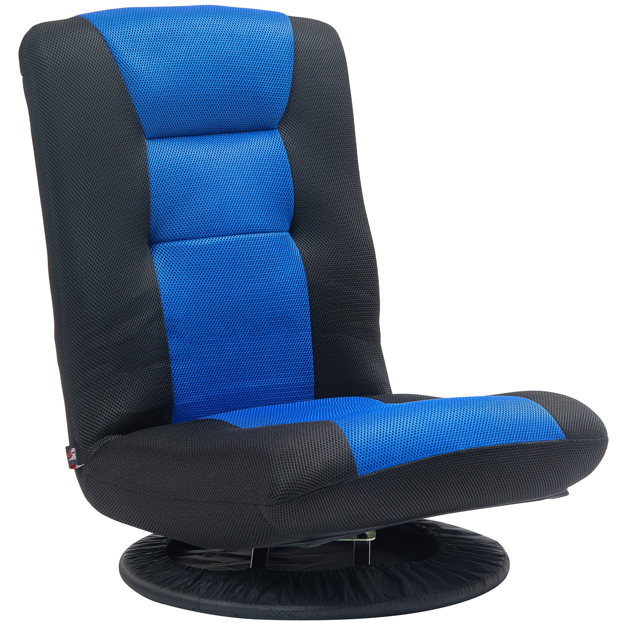 Folding Floor Chair for Adults Teens, 360 Degree Swivel Gaming Chair, 6 Positions Adjustable Lazy Sofa, Blue 2-Seater Sofas at Gallery Canada
