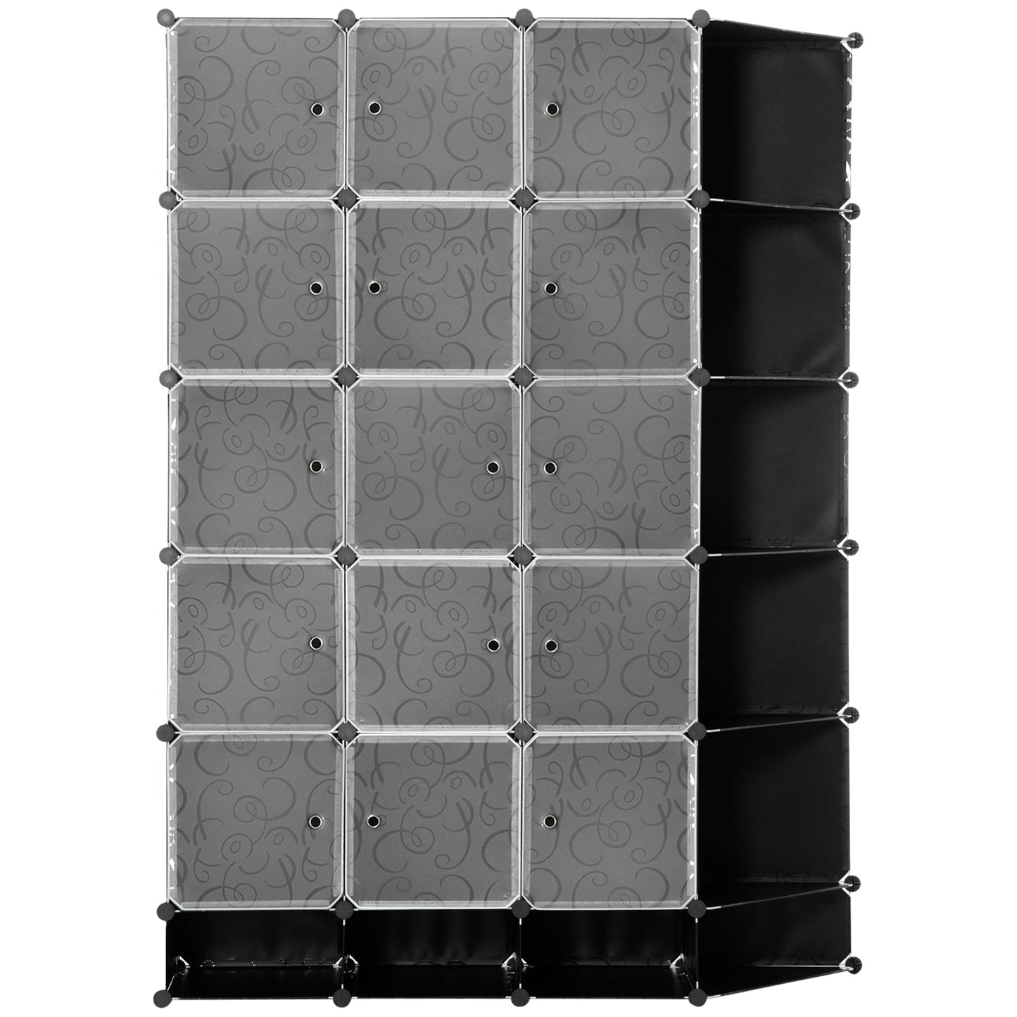 Cube Storage Organizer, DIY 20-Cube Modular Cabinet, Shoe Rack with Doors for Living Room, Black Clothing Storage Multi Colour  at Gallery Canada