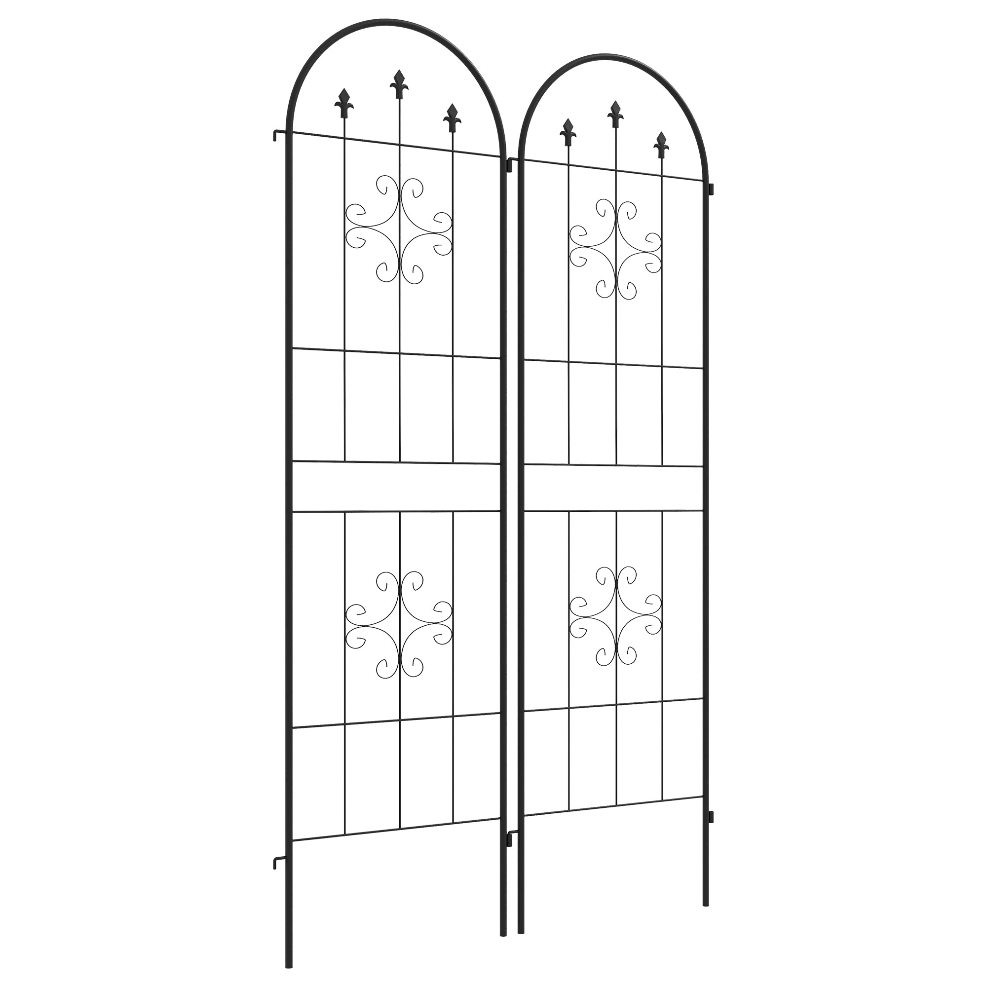 Metal Trellis Set of 2, Garden Trellis for Climbing Plants Support Frames, Arrow Design Plant Stands at Gallery Canada