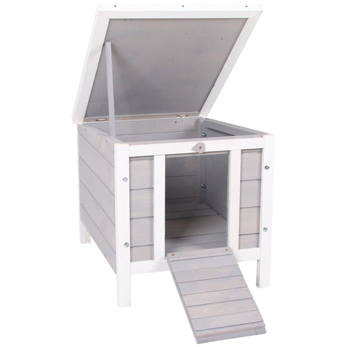Wooden Rabbit Hutch Bunny Cage Outdoor Cat House Guinea Pig Cage Duck Shelter, Indoor Outdoor Use, 20