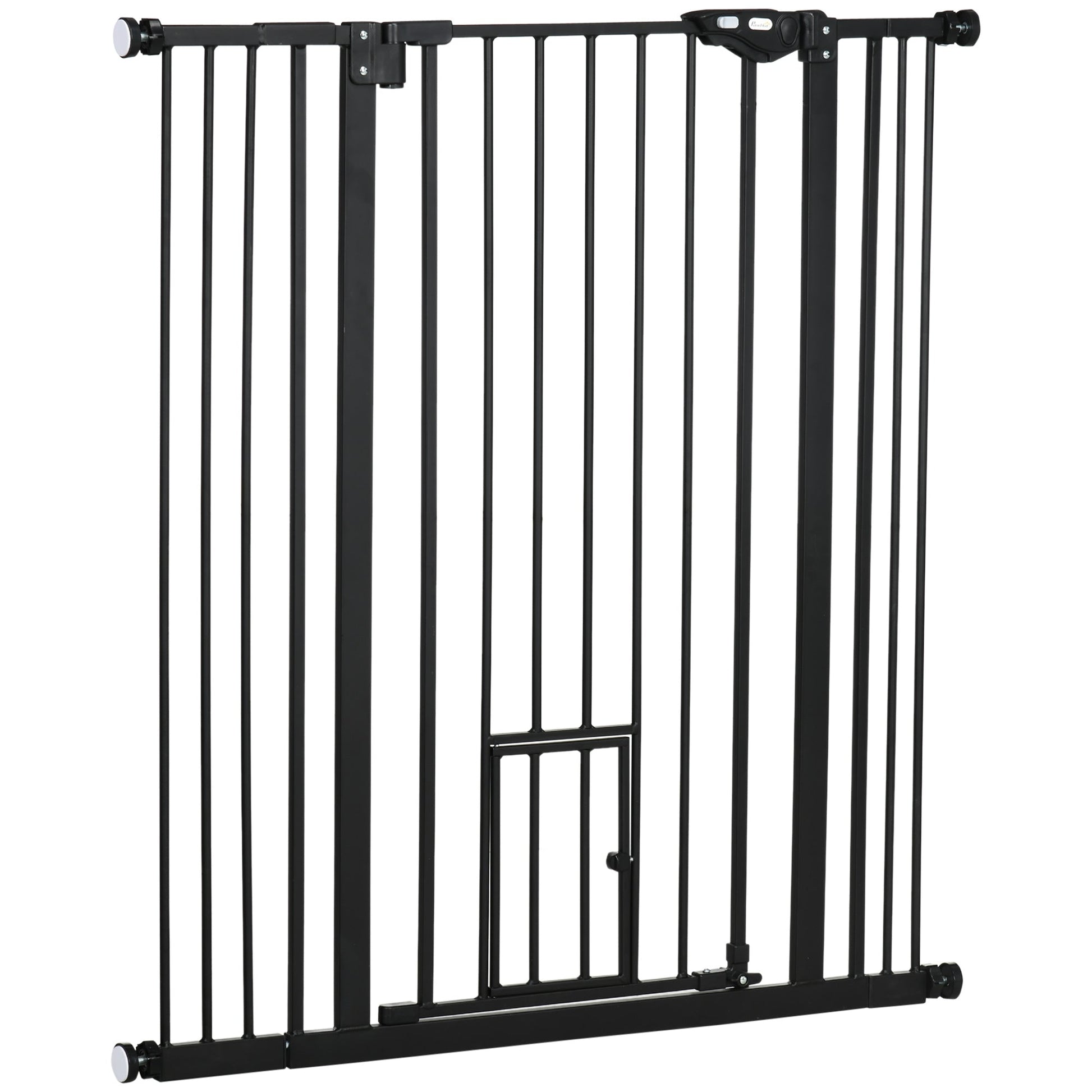 41" Easy Open Indoor Dog Gates for Doorways, House, Stair - Black Houses, Kennels & Pens Black  at Gallery Canada