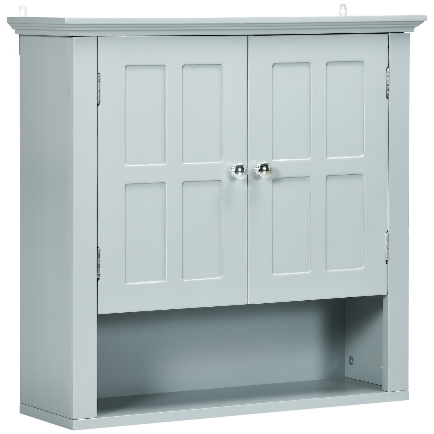 Bathroom Wall Cabinet, Medicine Cabinet, Over Toilet Storage Cabinet with Adjustable Shelf and 2 Doors for Hallway, Living Room, Gray Wall Mounted Cabinets Grey  at Gallery Canada