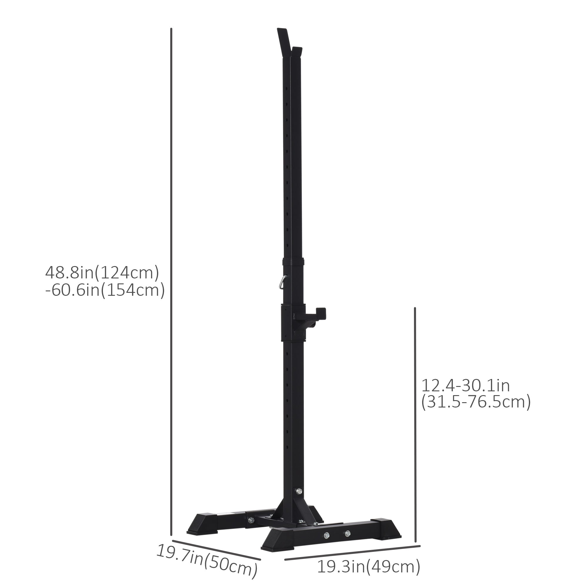 Adjustable Stable Power Squat Stand Portable 2 Bars Barbell Holder Weight Rack Black Power Towers at Gallery Canada