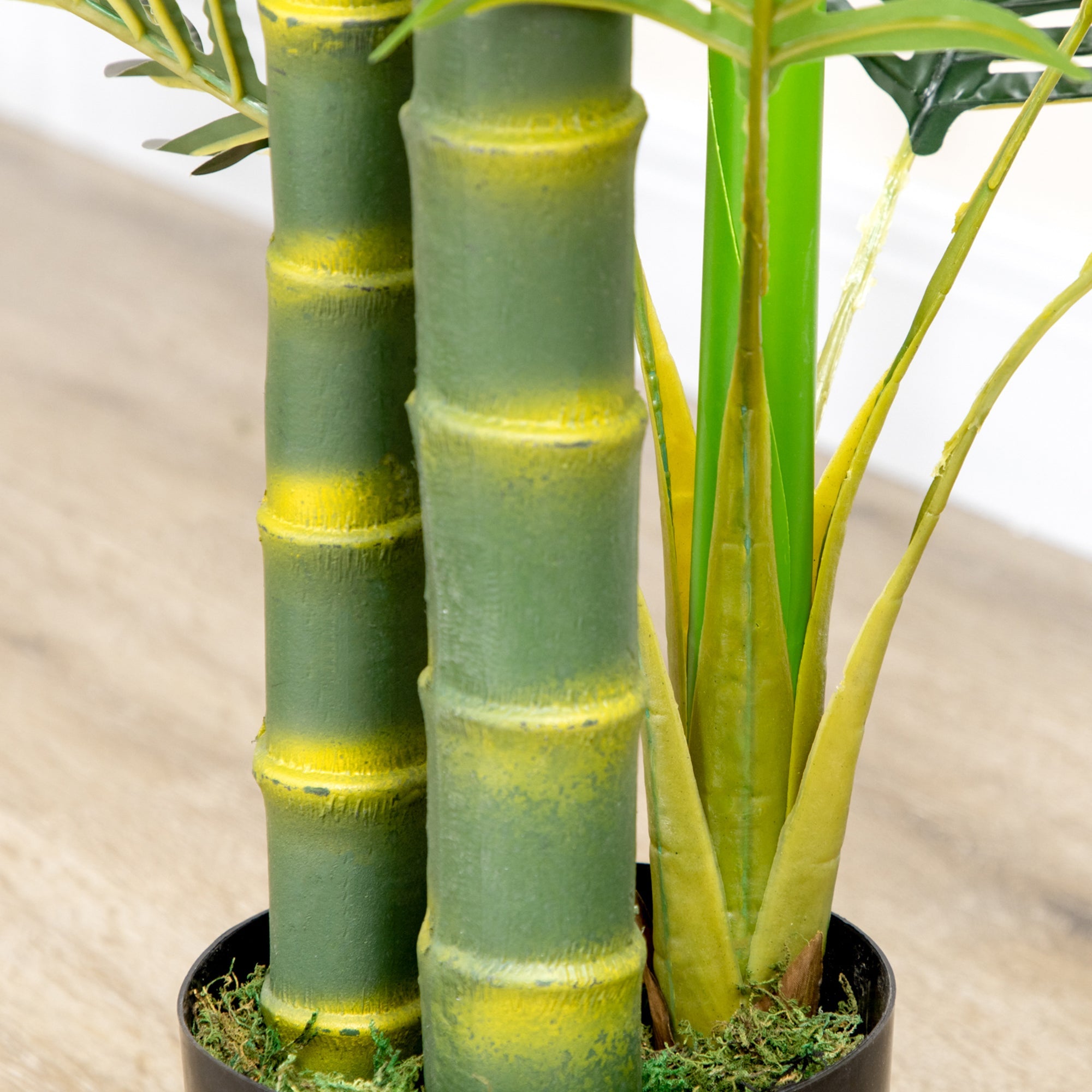 Artificial Tree Areca Palm Tree Fake Plants in Pot with 21 Leaves for Indoor Outdoor Decor, 8