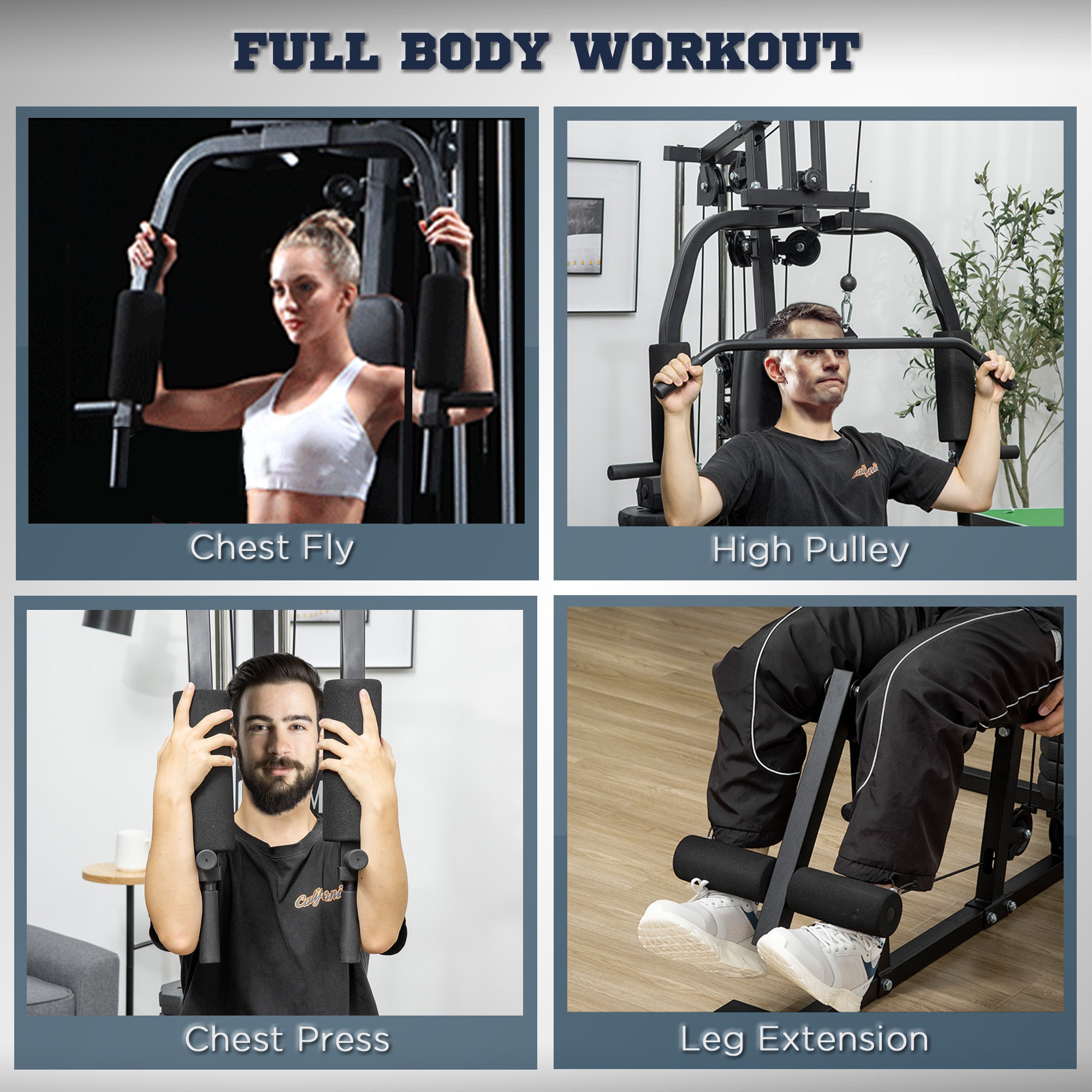Multi-Exercise Home Gym Station with 99lbs Weight Stack, for for Back, Chest, Arms, Full Body Workout Power Towers at Gallery Canada