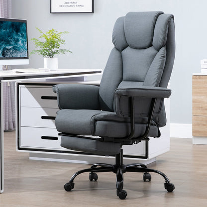 Swivel Reclining Office Chair with Ergonomic with Footrest, Grey Executive & Manager Chairs   at Gallery Canada