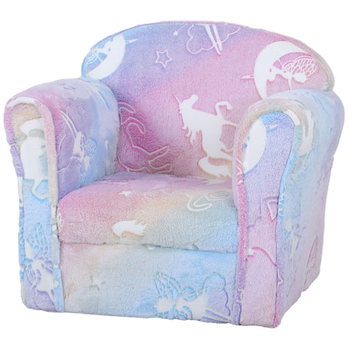 Toddler Chair with Luminous Fairy Design, Wooden Frame, for 18-36 Months, Multicolour