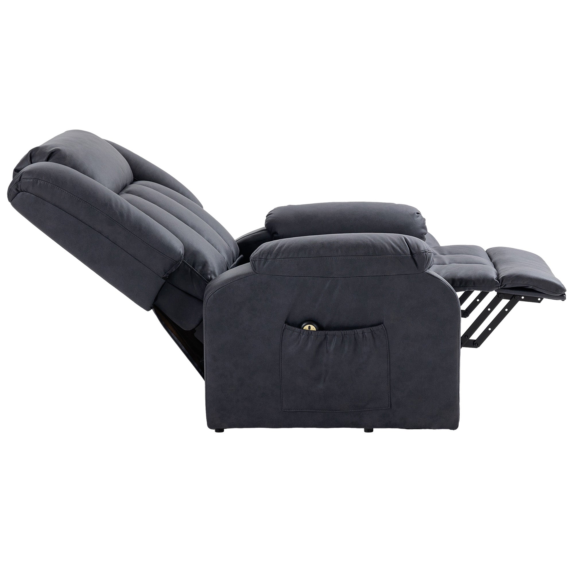 Lift Chair for Seniors, Microfibre Upholstered Electric Recliner Chair with Remote, Quick Assembly, Charcoal Grey Electric Power Lift Chairs at Gallery Canada