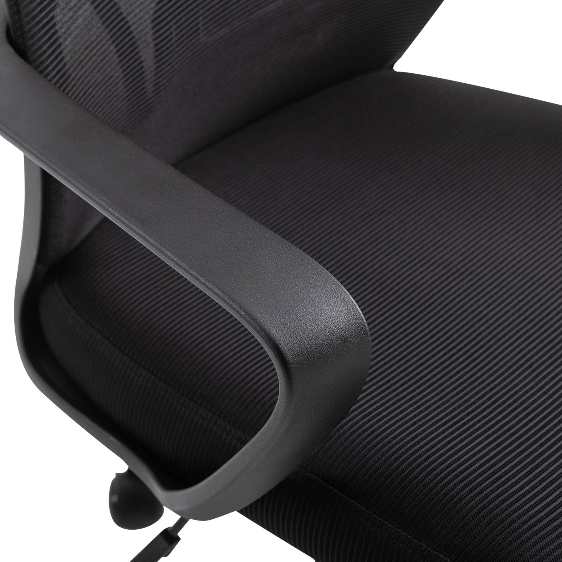 Breathable Office Chair with 2D Adjustable Headrest, Arm, Wheel, Mesh High Back Desk Chair, Black Task Chairs   at Gallery Canada