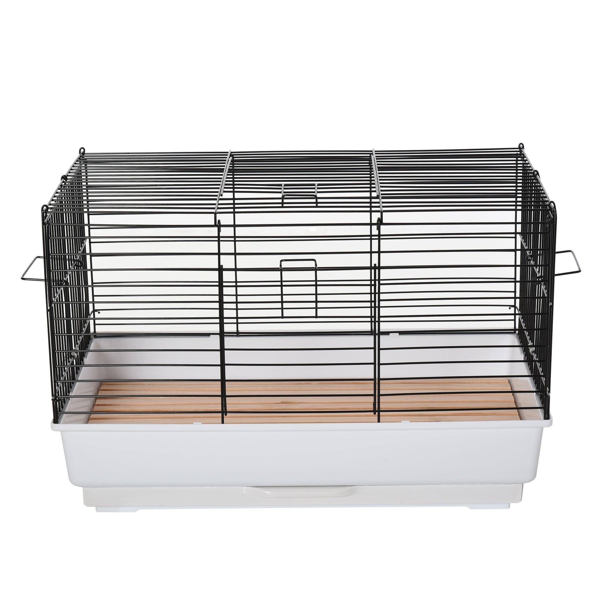 Small Animal Cage, Bunny Cage, Pet Pen with Sliding-out Trays, Bottom Wood Board, Doors, for Guinea Pigs, 24