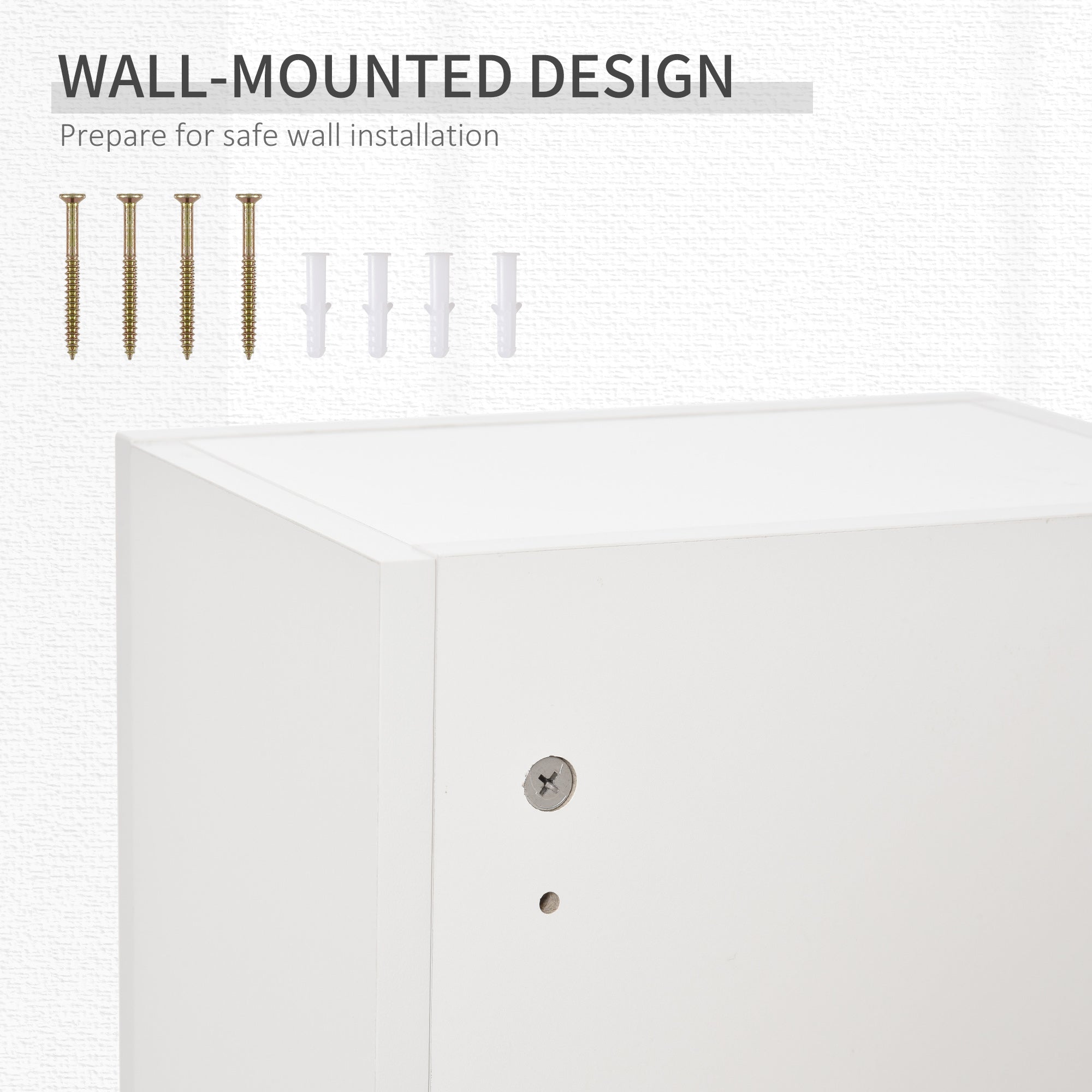 Wall Mount Medicine Cabinet, 5-tier Lockable Bathroom Cabinet with 2 Keys and Adjustable Shelves, White Mirror Medicine Cabinets   at Gallery Canada