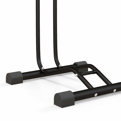 Vertical & Horizontal Bike Rack Bicycle Storage Stand with Adjustable Hooks, Fits 6"-28" and 700c Bikes Bike Parking Stands   at Gallery Canada