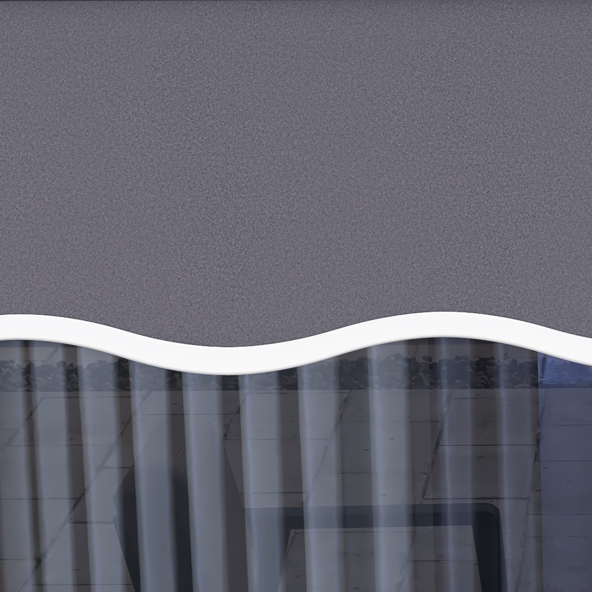 11' x 8' Outdoor Sunshade Canopy Awning Cover, Retractable Awning Fabric Replacement, UV Protection, Grey Awning Fabric Replacement at Gallery Canada