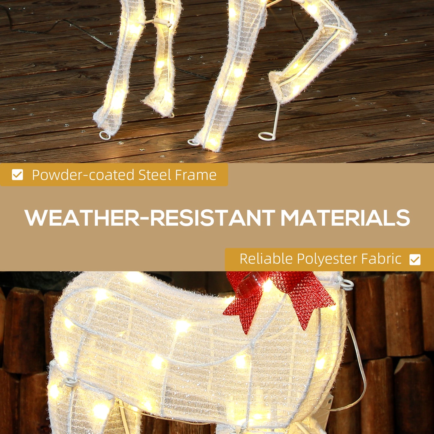 Light Up Reindeer Yard Decoration, Lighted Deer Christmas Decoration for Indoor, Outdoor, Garden, Lawn, White Christmas Deer Lights   at Gallery Canada