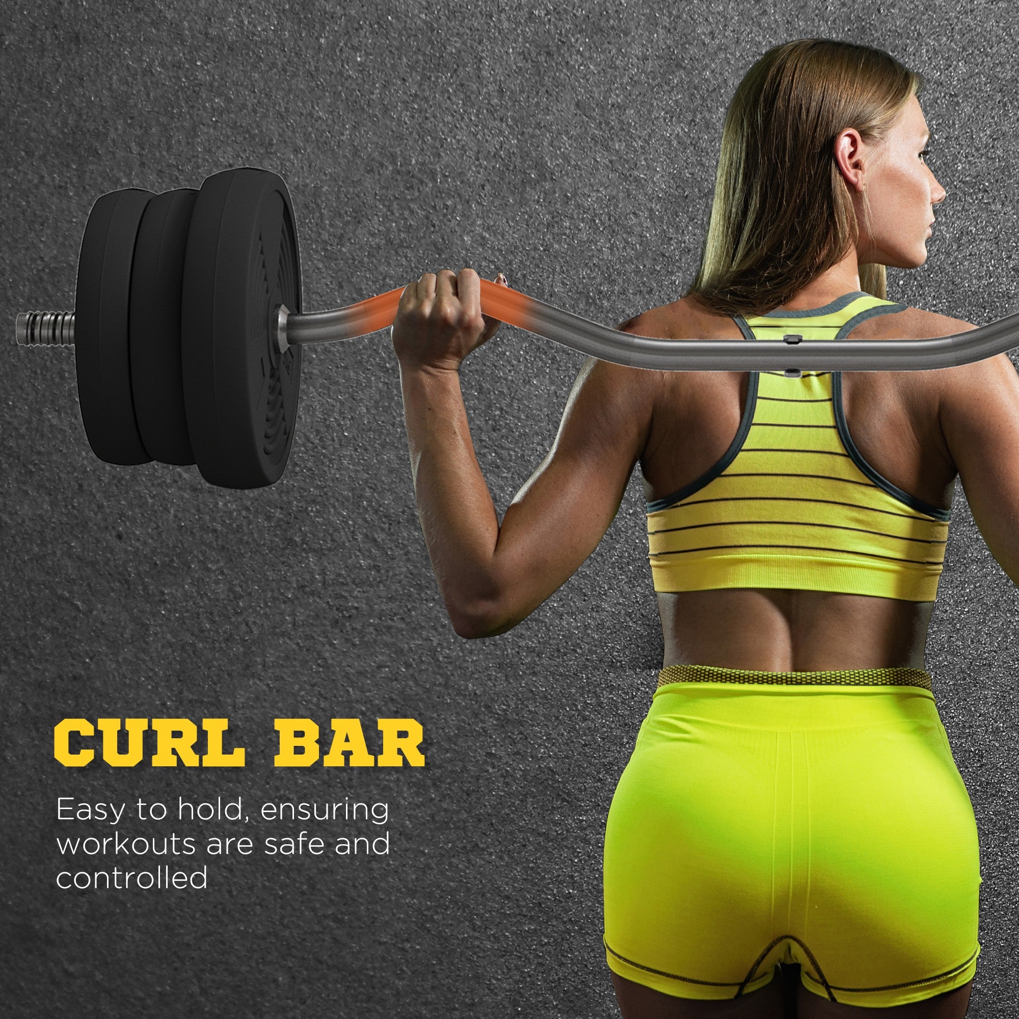 50LBS Barbell Weight Set, Adjustable Weights with Curl Bar for Home Gym Women and Men Weight Lifting Training Dumbbells & Barbells at Gallery Canada