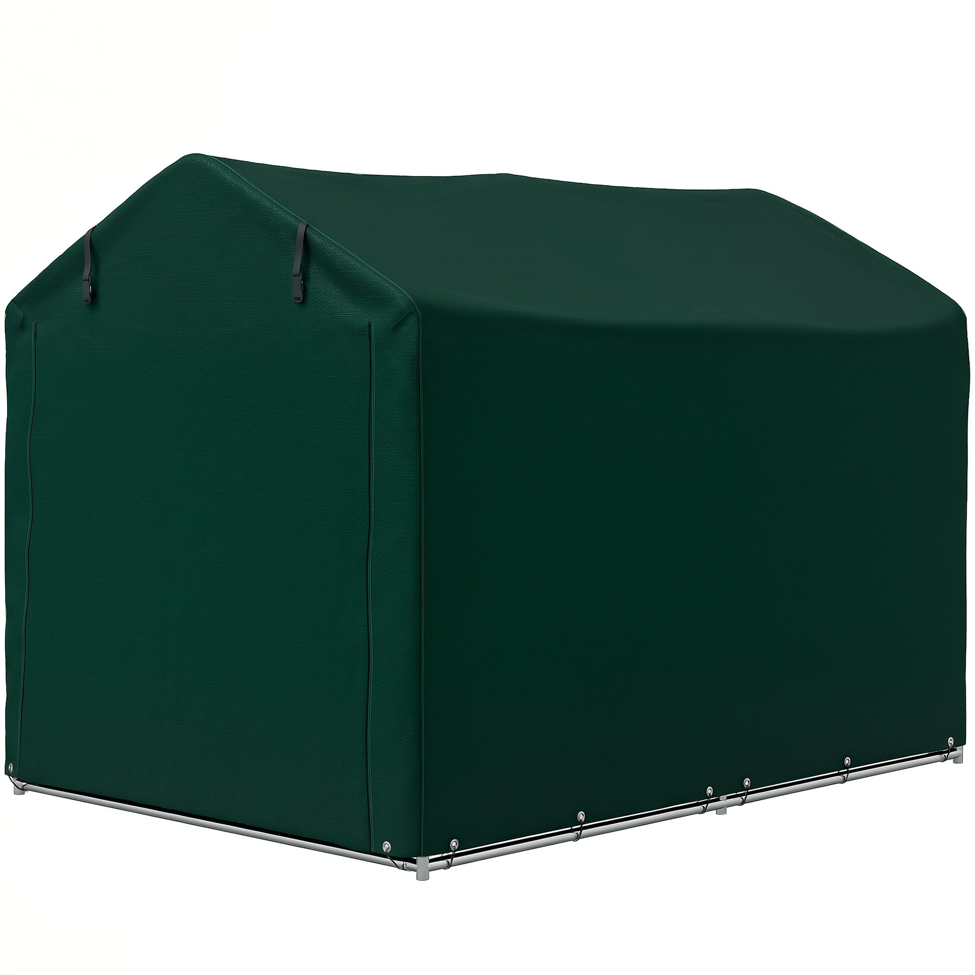 Outdoor Storage Shed, UV Resistant Bike Tent with Roll-up Zipper Door, Portable Shed for Bike, Motorcycle, Dark Green Sheds Dark Green at Gallery Canada