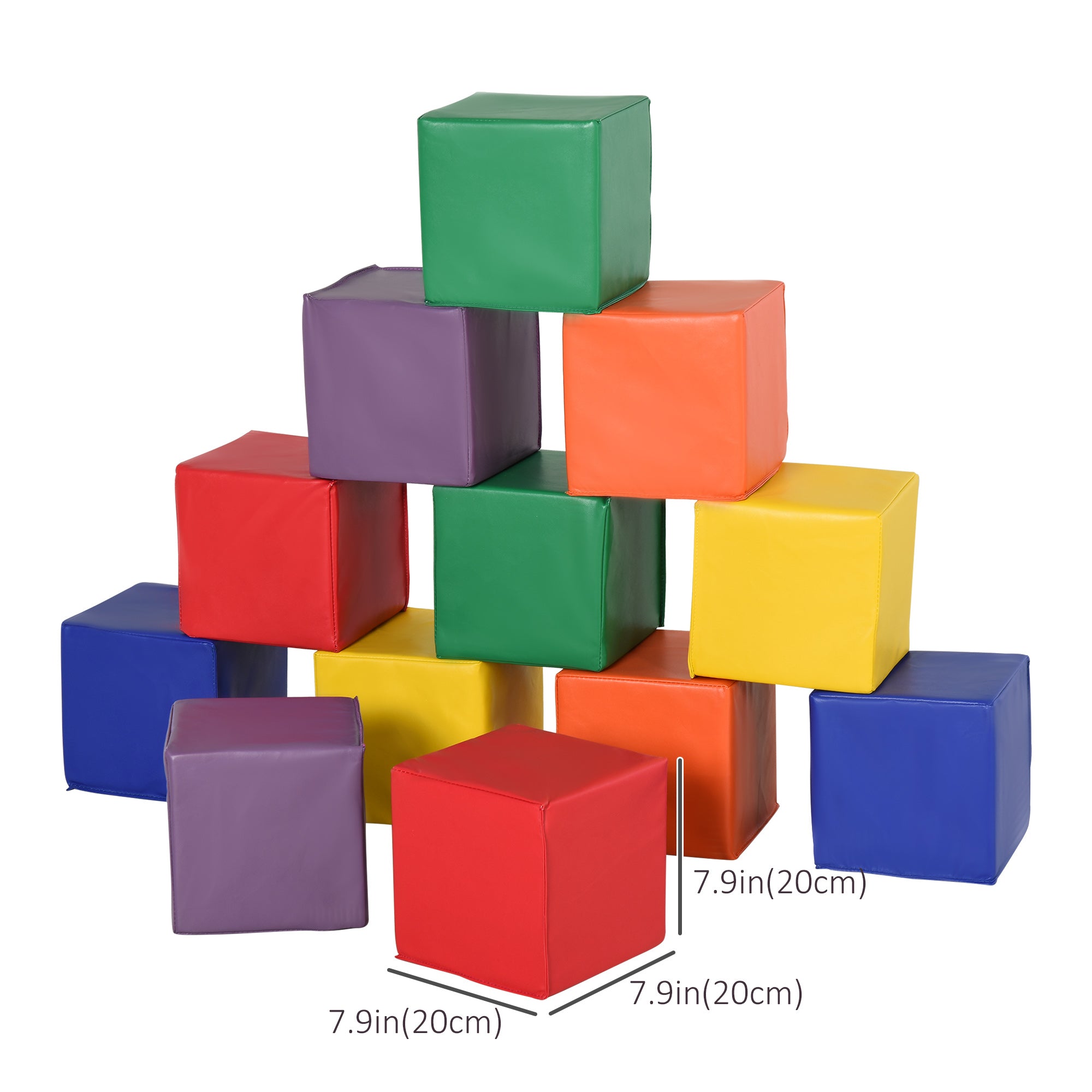 12 Piece Soft Play Blocks Soft Foam Toy Building And Stacking Blocks - Multicolours Baby Gym & Playmats at Gallery Canada