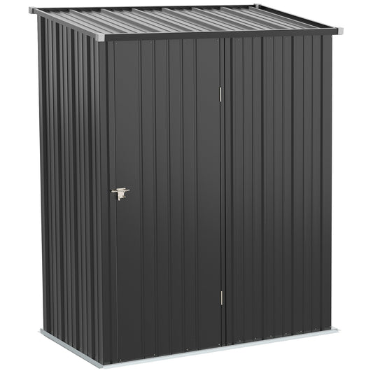 5' x 3' Outdoor Storage Shed, Steel Garden Shed with Single Lockable Door, Tool Storage Shed for Backyard Charcoal Gray Sheds Charcaol Grey  at Gallery Canada