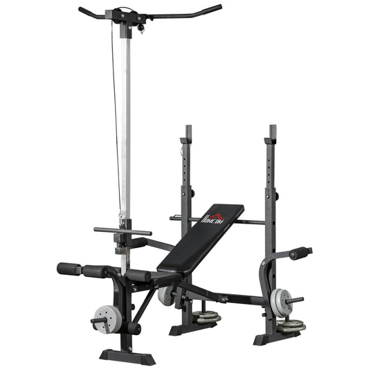 Adjustable Weight Bench with Pulley System for Home Gym Full Body Workout Weight Benches   at Gallery Canada