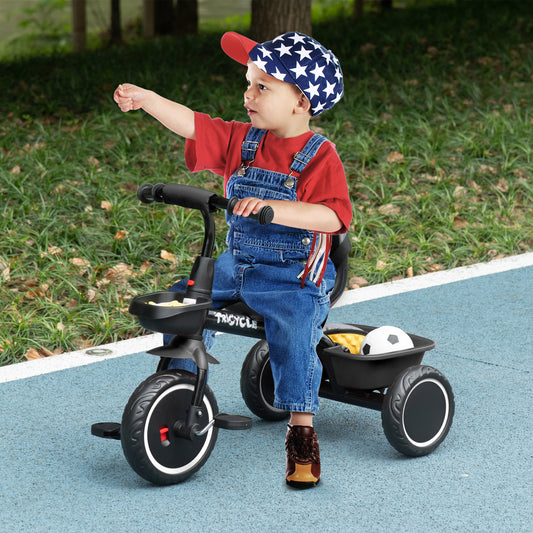 Tricycle for 2-5 Years Old, Toddler Bike with Adjustable Seat, Black Tricycles for Kids   at Gallery Canada