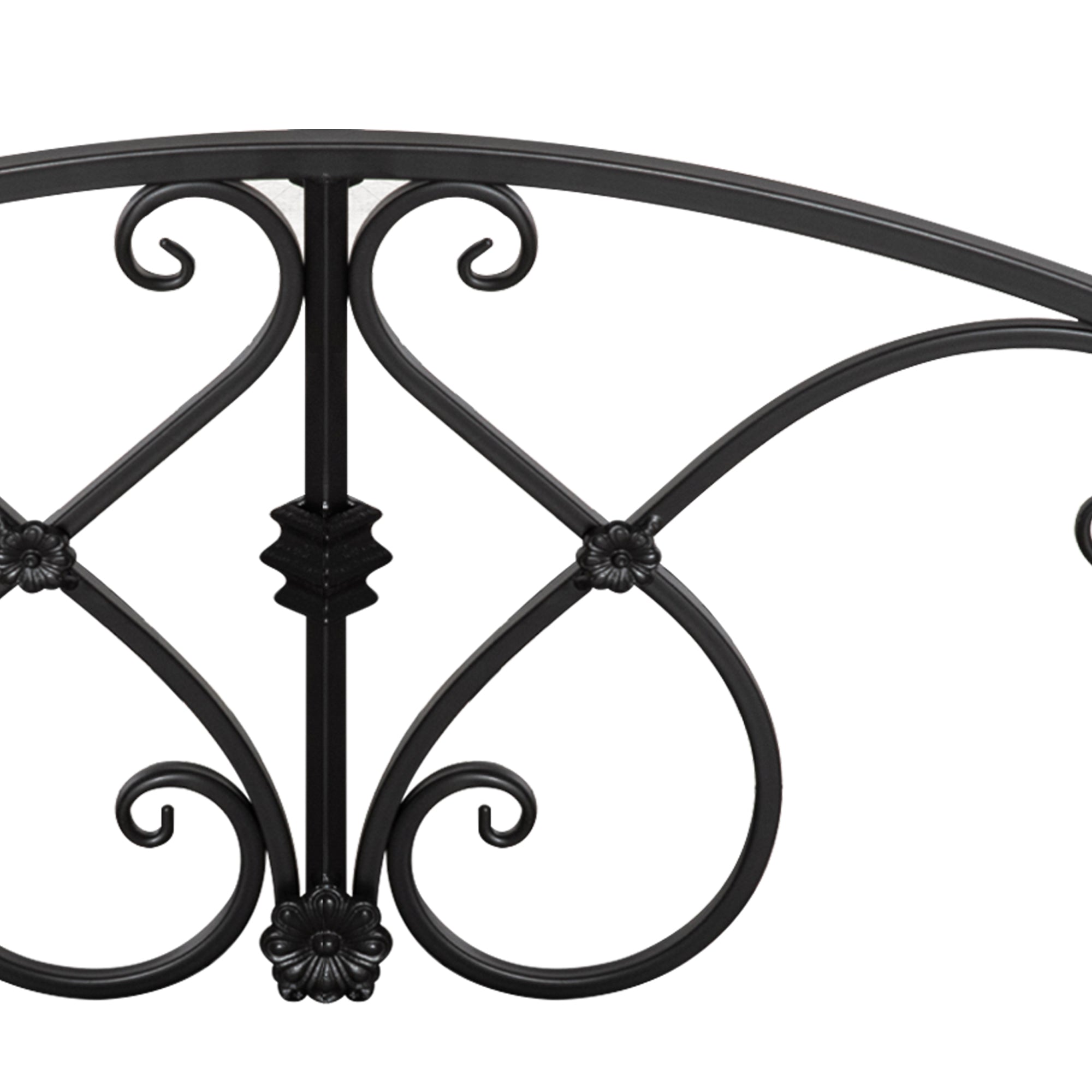 Garden Bridge 3.3FT, Decorative Classic Backyard Pond Bridge with Safety Railings Black Garden Decor at Gallery Canada