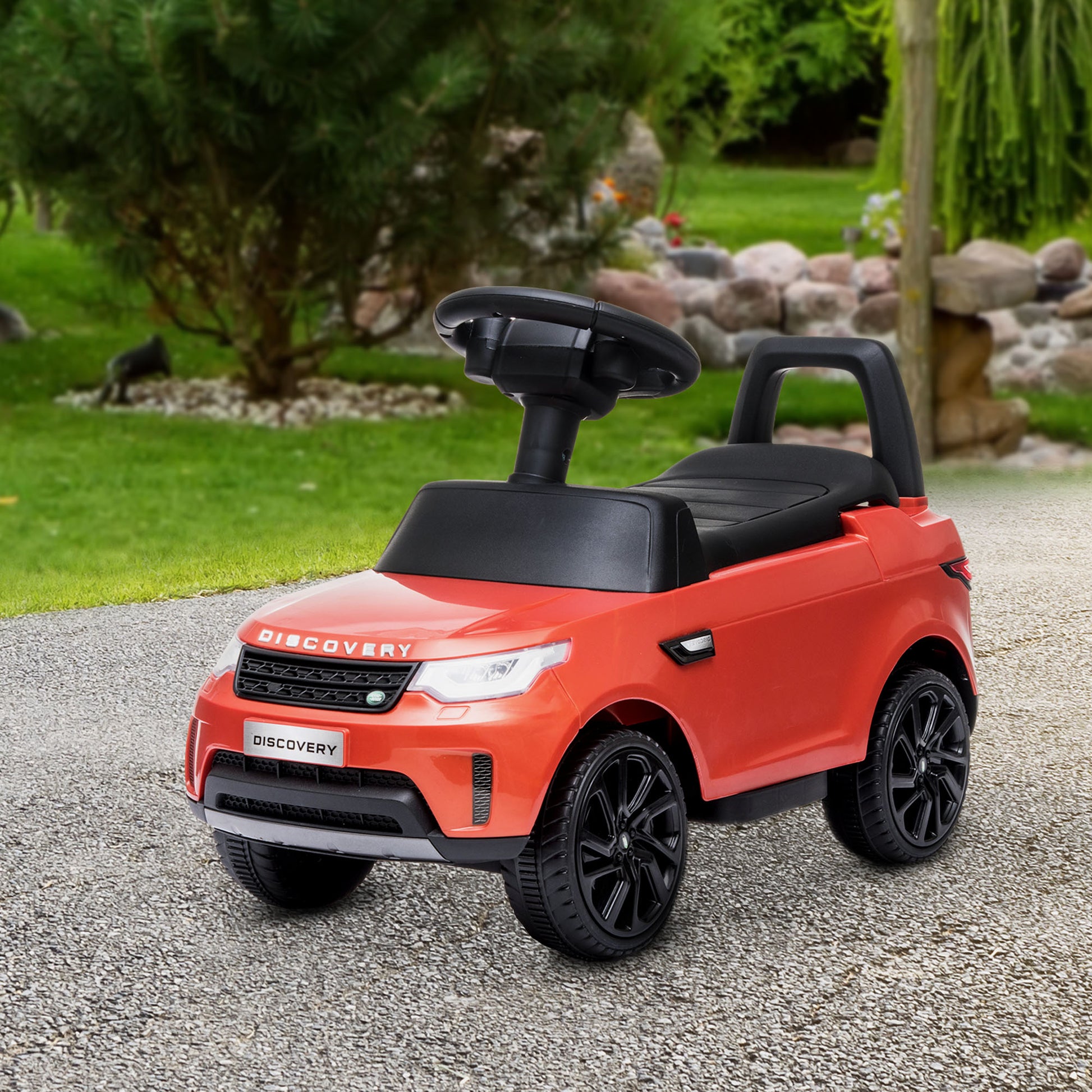 2 in 1 6V Land Rover Licensed Electric Car for Kids, Sliding Car with Music Horn Headlights, for 18-60 Months Red Electric Toy Cars   at Gallery Canada