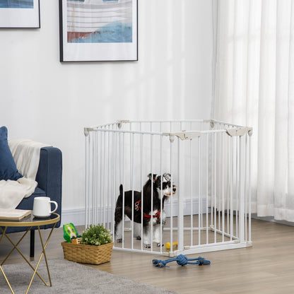 Foldable Dog Playpen Indoor for Small Medium Dogs with Door, for Stairway, Doorway, Hallway, White Houses, Kennels & Pens White  at Gallery Canada