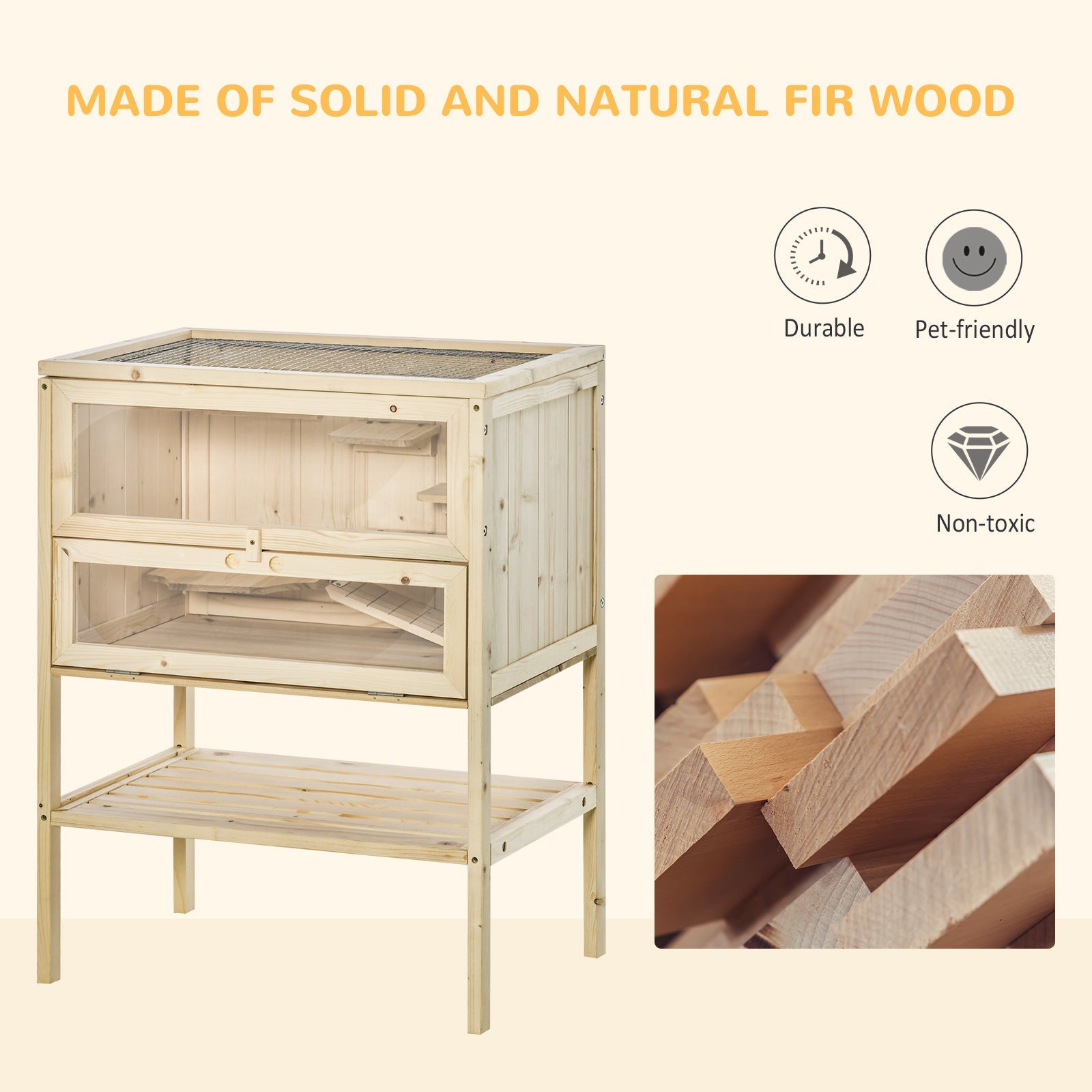 3 Tier Fir Wood Hamster Cage Mouse Rats Small Animals Play House Exercise Activity Center Hamster Cages   at Gallery Canada