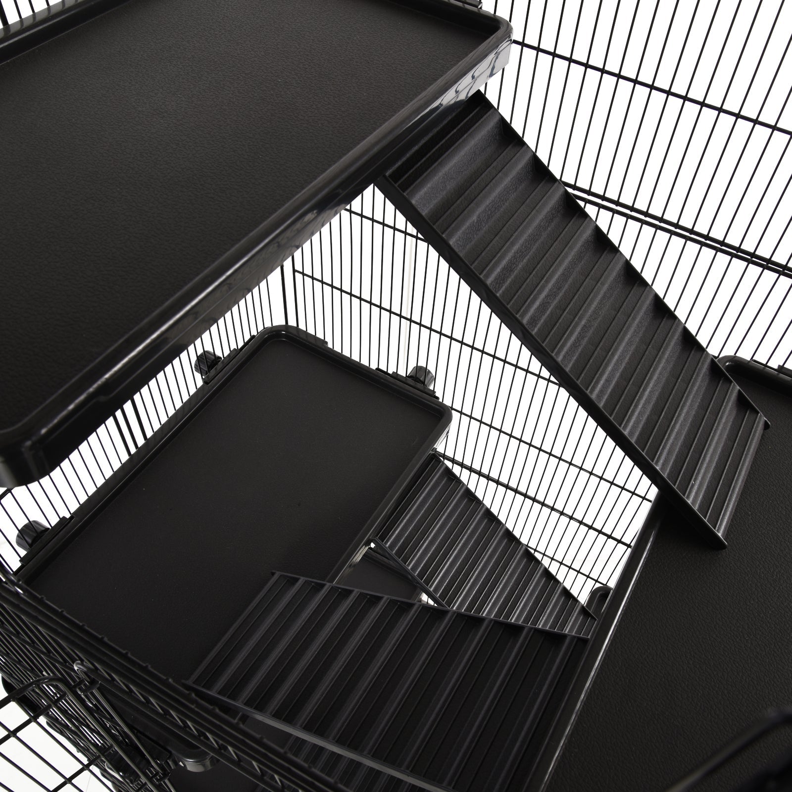 6-Tier Rolling Small Animal Cage with Platforms, Ramps, Tray, Wheels - Black Houses & Habitats   at Gallery Canada