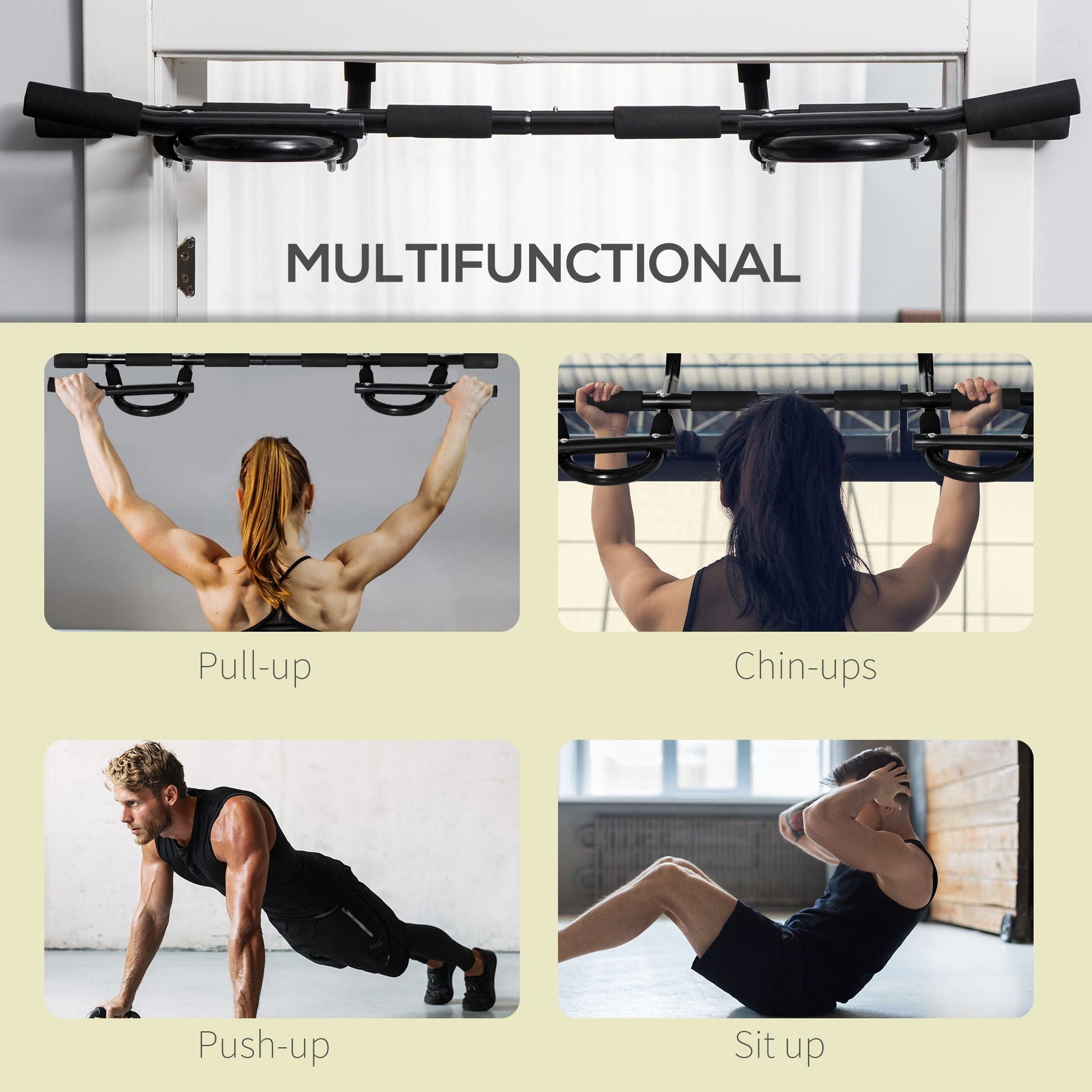 Doorway Pull Up Bar, Multifunctional Chin Up Bar, Door Exercise Equipment for Home Gym Pull Up Bars   at Gallery Canada