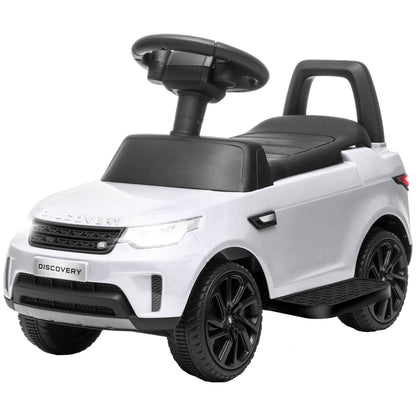 2 in 1 6V Land Rover Licensed Electric Car for Kids, Sliding Car with Music Horn Headlights, for 18-60 Months White Electric Toy Cars   at Gallery Canada