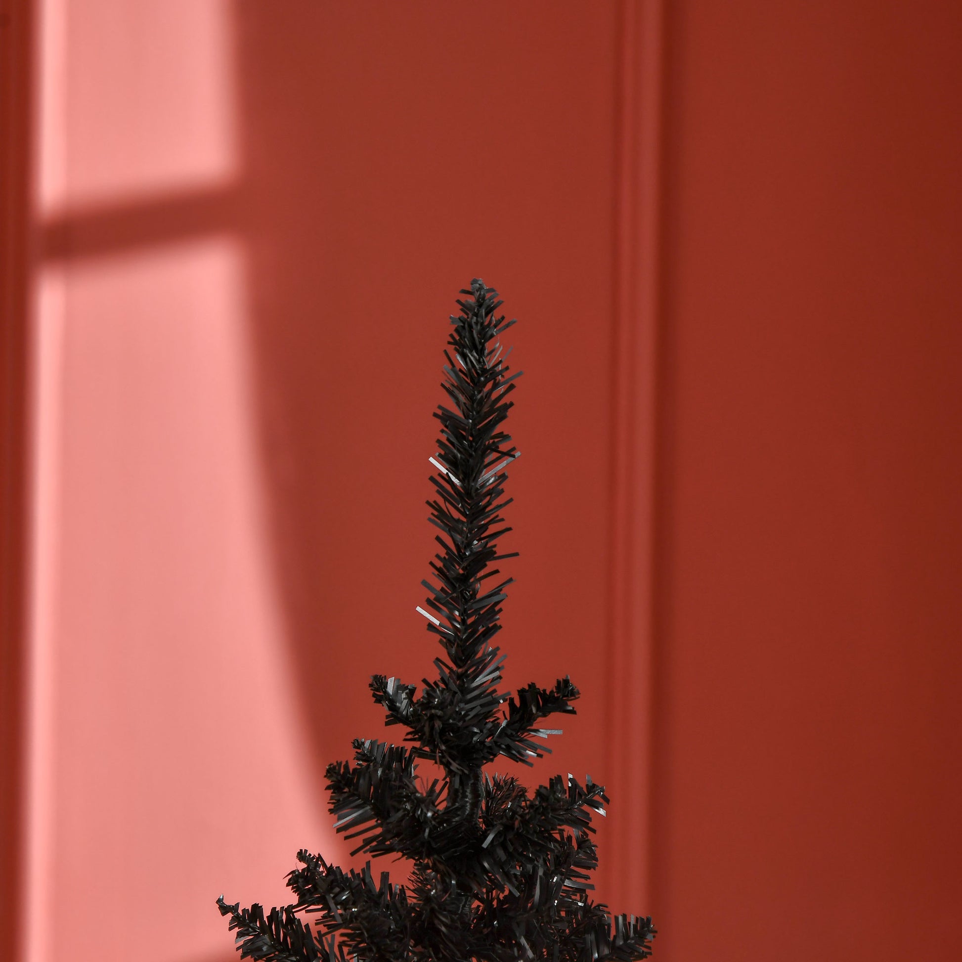 5FT Artificial Christmas Tree, Pencil Christmas Tree with Realistic Branches, Stable Stand, Black Pencil Christmas Trees   at Gallery Canada