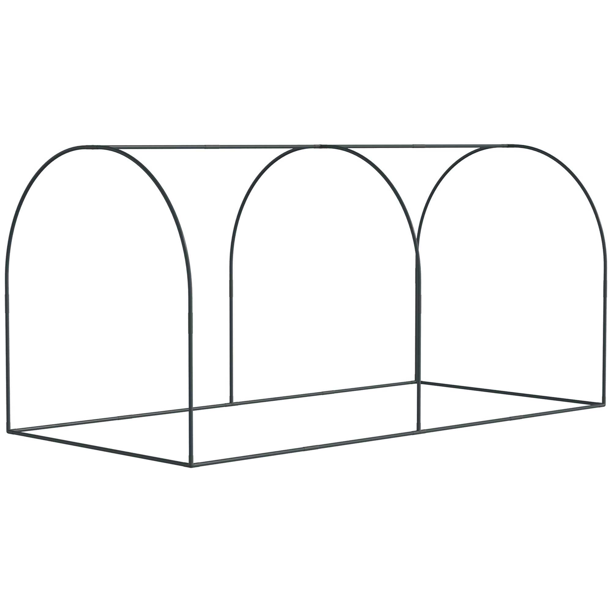 8' x 4' Crop Cage, Garden Plant Protector, with 3 Zippered Doors and 6 Ground Stakes, for Garden, Yard, Lawn, Black Walk In Greenhouses   at Gallery Canada