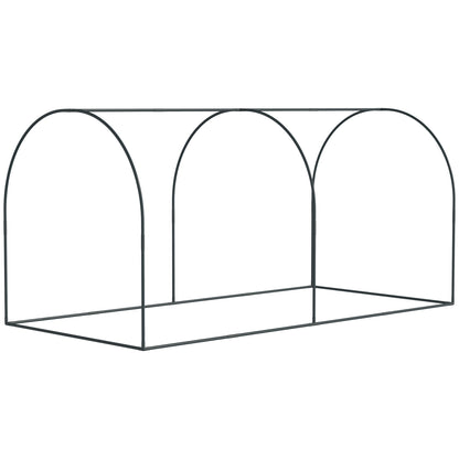 8' x 4' Crop Cage, Garden Plant Protector, with 3 Zippered Doors and 6 Ground Stakes, for Garden, Yard, Lawn, Black Walk In Greenhouses   at Gallery Canada