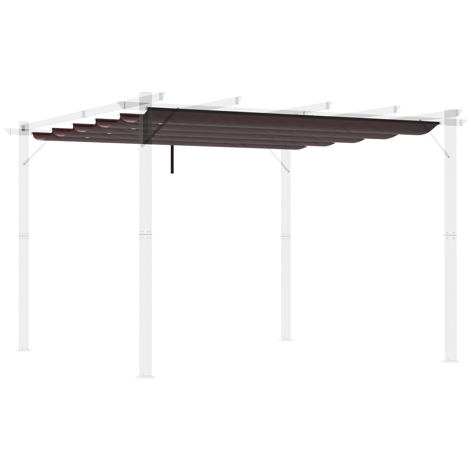 Retractable Replacement Pergola Canopy for 9.8' x 9.8' Pergola, Pergola Cover Replacement, Coffee Gazebo Canopy Replacement Coffee  at Gallery Canada