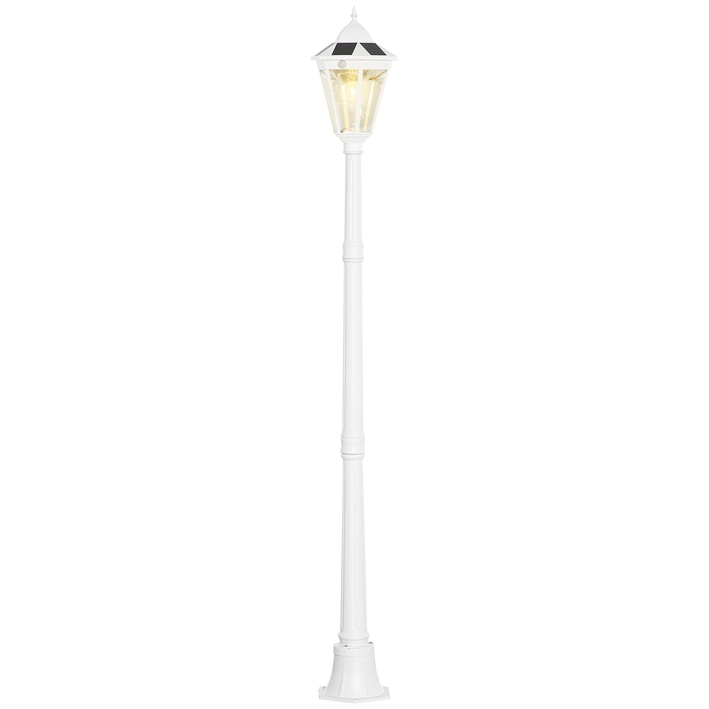 77" Solar Lamp Post Light Outdoor Street Lamp, Motion Activated Sensor PIR, Adjustable Brightness for Backyard, White Solar Post Lamps Multi Colour  at Gallery Canada