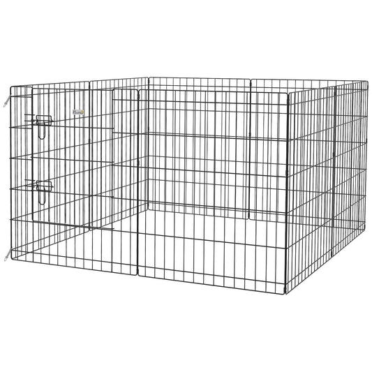 30inch Foldable Metal Exercise Pet Playpen Backyard Dog Puppy Kennel Cage 8 Panel Houses, Kennels & Pens   at Gallery Canada