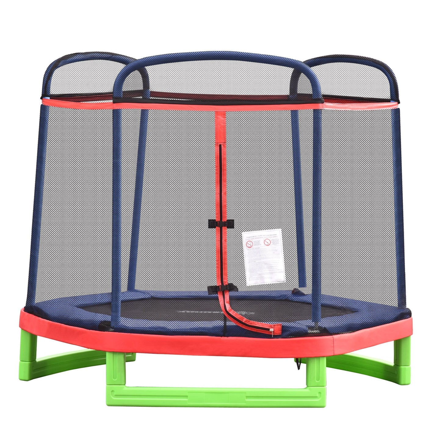 84.75" Kids Trampoline 7 FT Indoor Outdoor Trampolines with Safety Net Enclosure Built-in Zipper Padded Covering, for Boys and Girls, Red Trampolines Multi Colour  at Gallery Canada