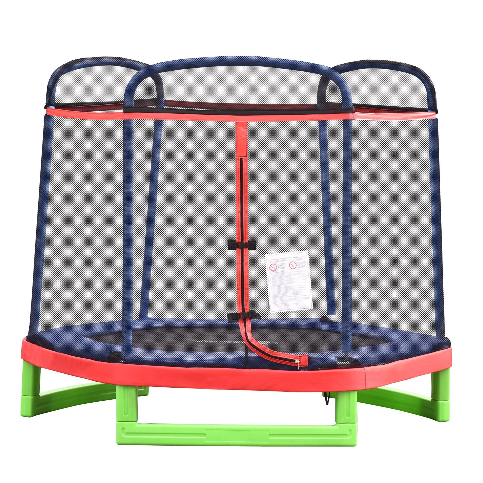 84.75" Kids Trampoline 7 FT Indoor Outdoor Trampolines with Safety Net Enclosure Built-in Zipper Padded Covering, for Boys and Girls, Red Trampolines Multi Colour  at Gallery Canada