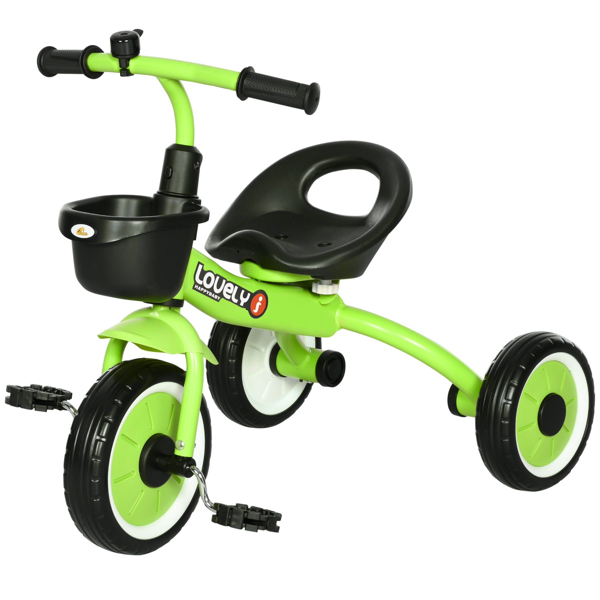 Tricycle for Toddler 2-5 Year Old Girls and Boys, Toddler Bike with Adjustable Seat, Basket, Bell, Green Tricycles for Kids Green at Gallery Canada