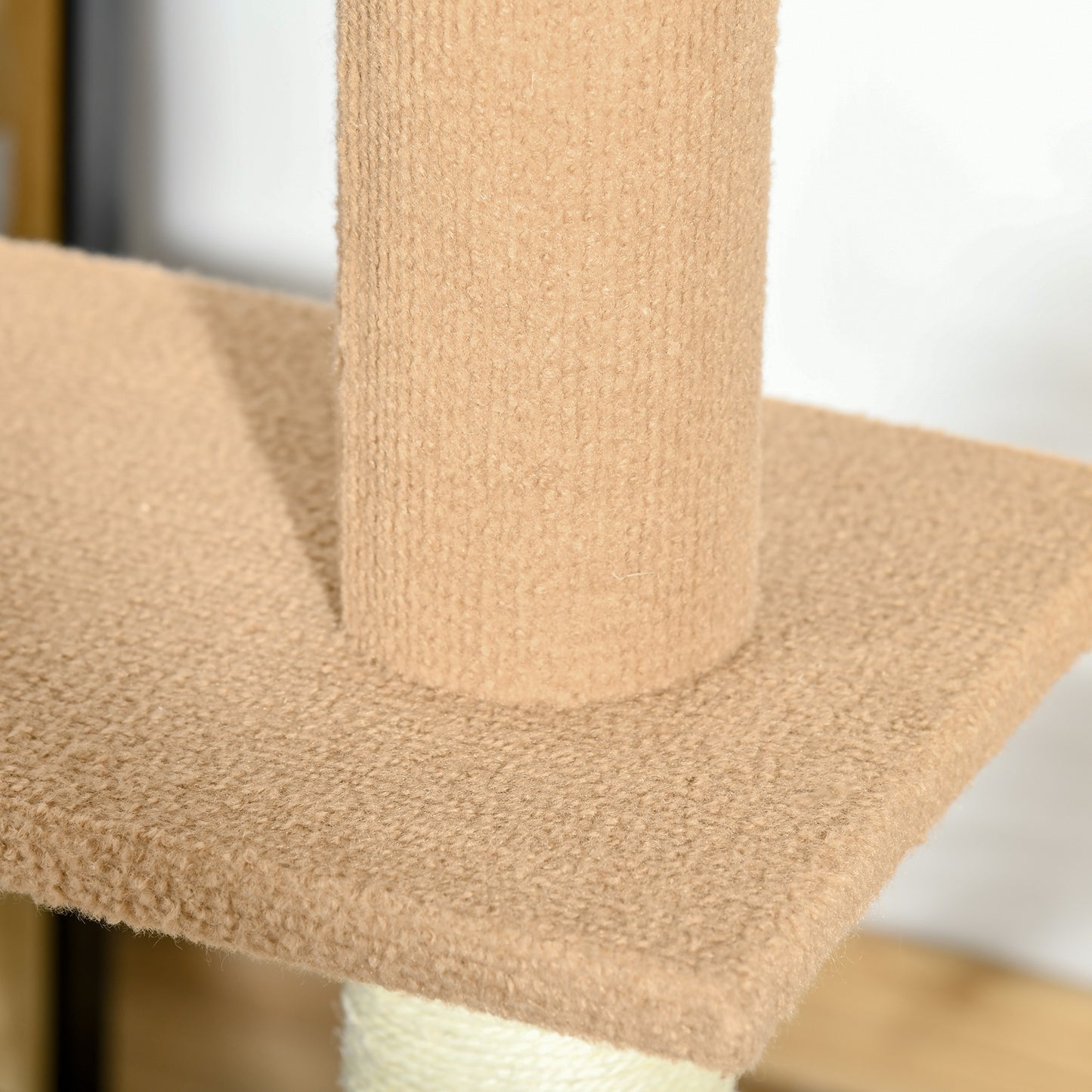 100" Floor To Ceiling Cat Tree w/ 3 Perches Activity Center for Kittens Cat Tower Furniture, Brown Floor to Ceiling Cat Trees at Gallery Canada